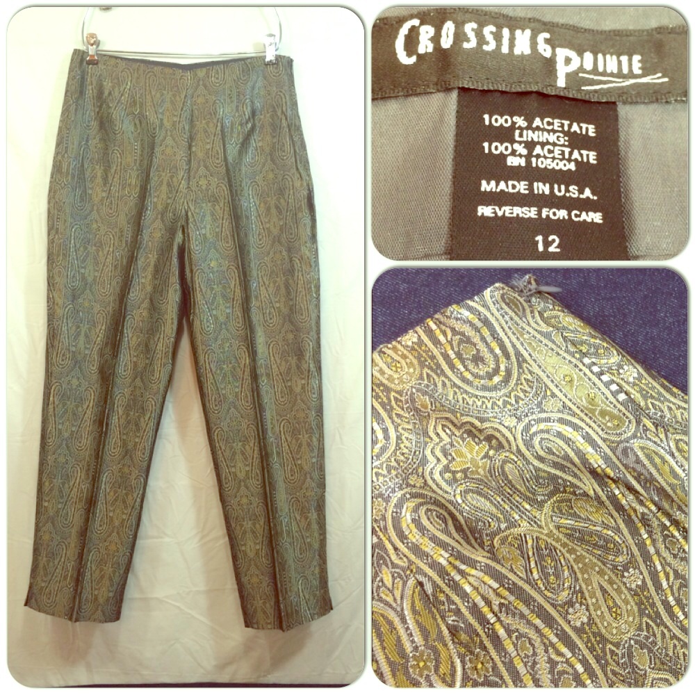Metallic dressy pants - Crossing Pointe